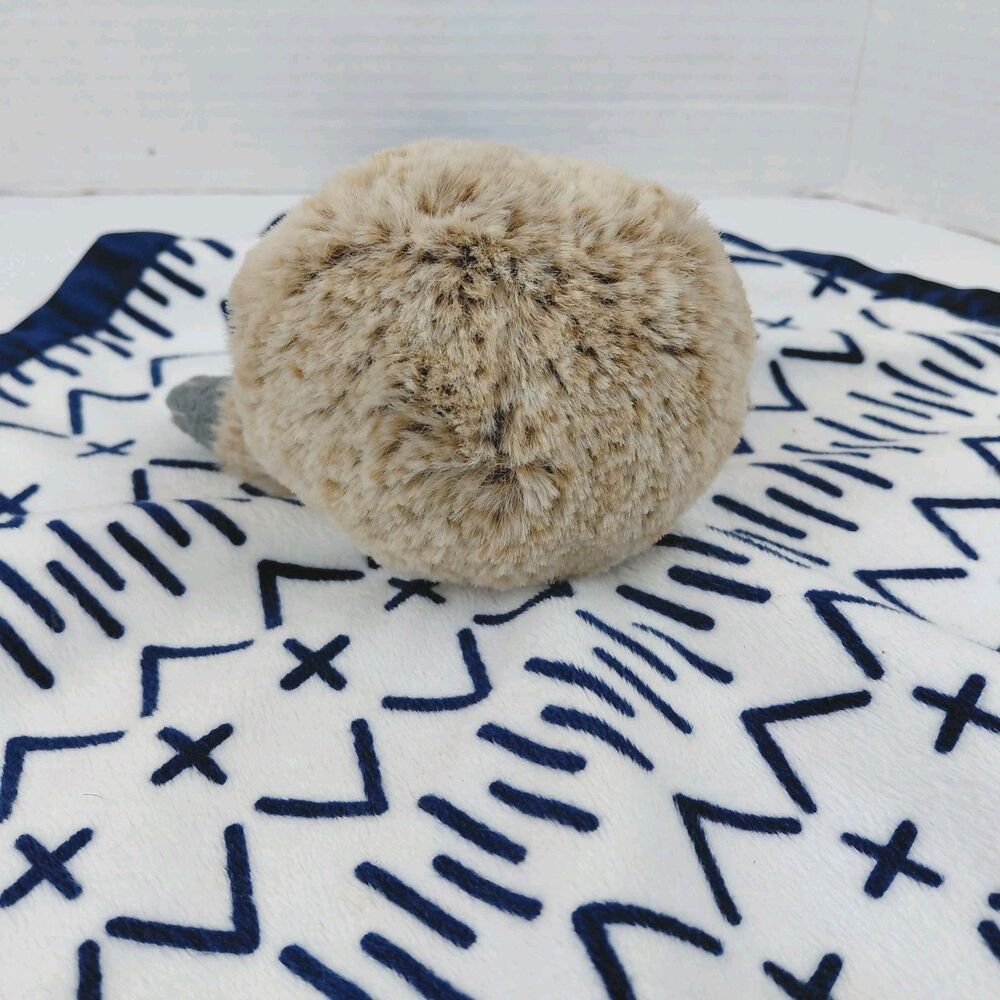 Cloud Island Sloth Security Blanket Baby Lovey Plush Toy White Navy Blue Satin - Picture 7 of 9